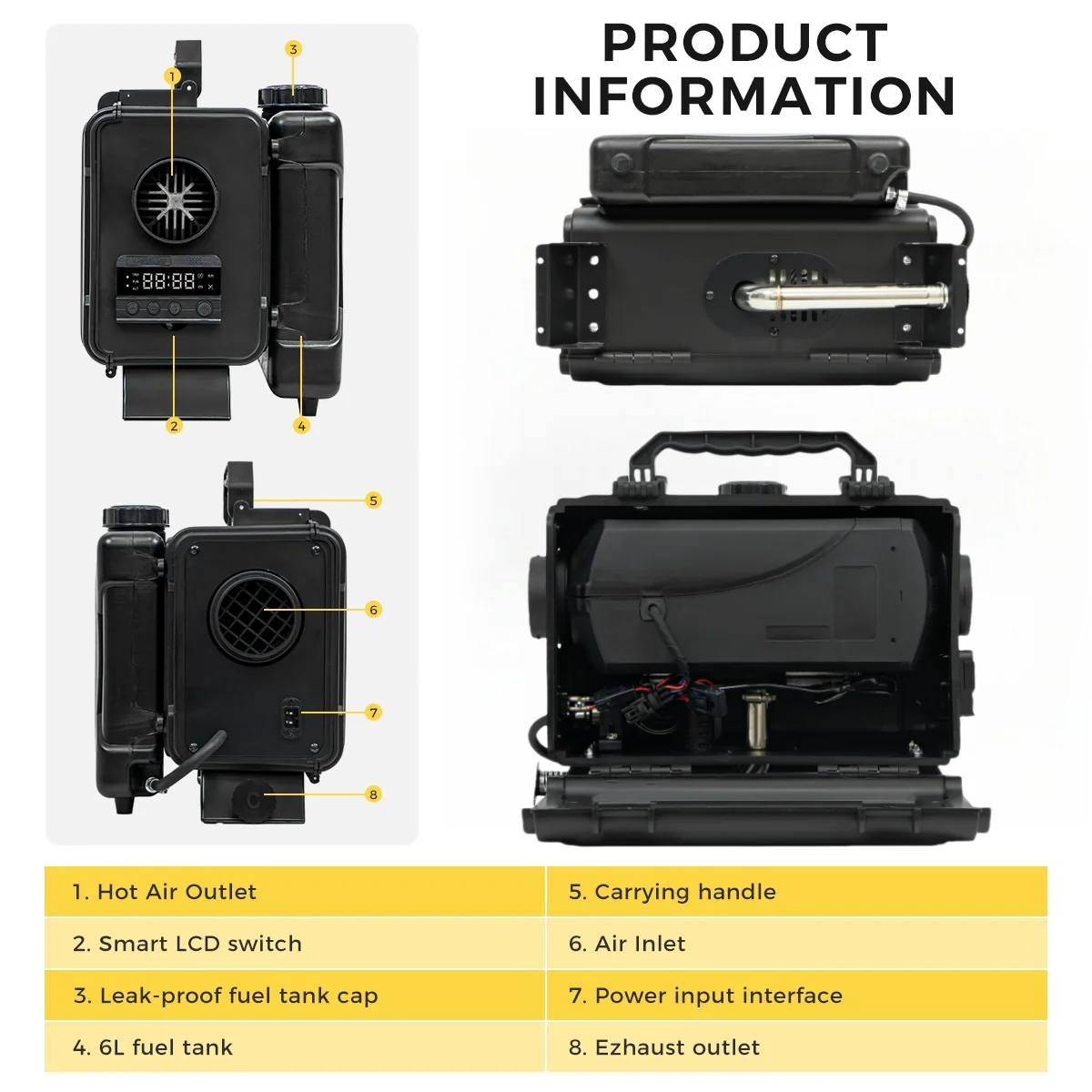 Sunster HTB1 Diesel Heater 8KW 12V 110-240V, ToolBox GSM LET-4G/5G Version - Image 14