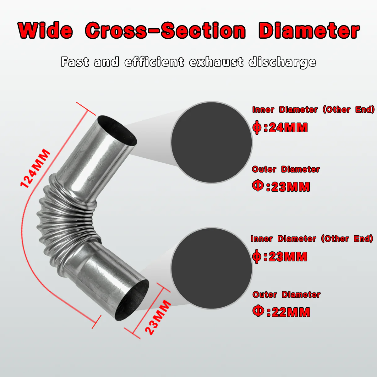 A725 Exhaust Pipe Tube Elbow Connector - Image 4