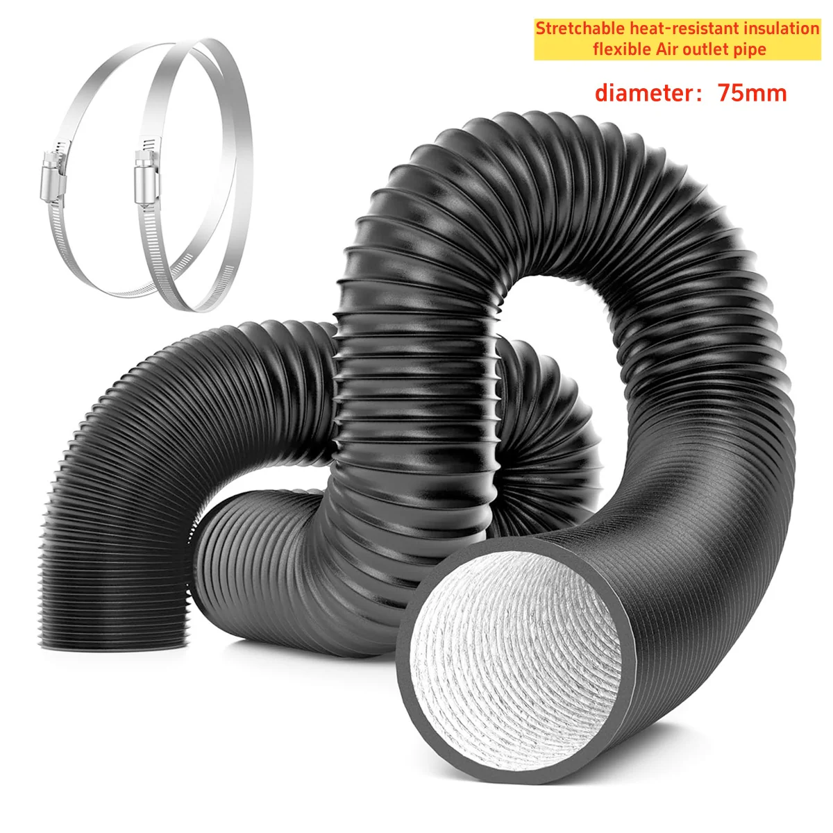 A755 75mm 500cm Flexible Scalable Outlet Duct Pipe - Image 12