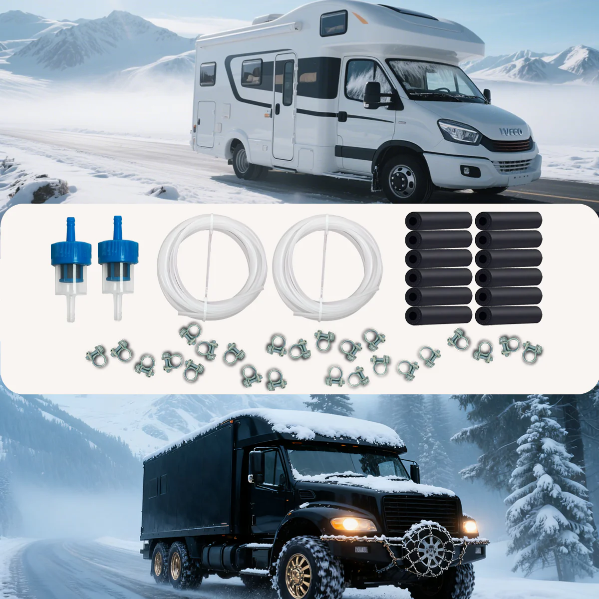 A788 17PCS Car Diesel Heater Fuel Line Kit - Image 2