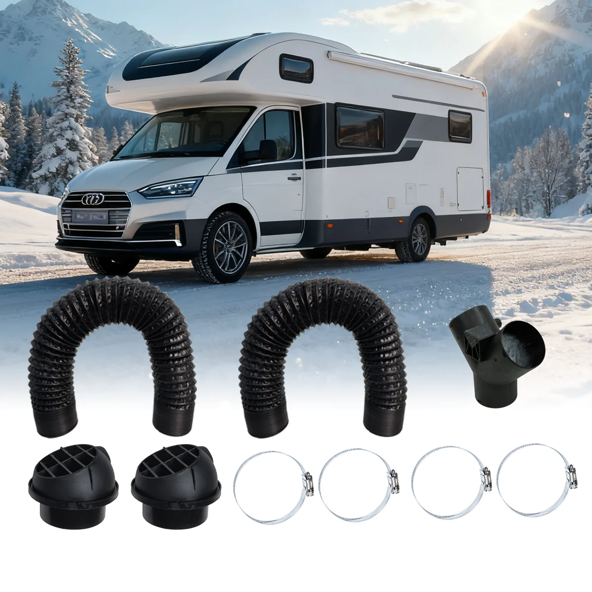 A791 75mm Diesel Heater Warm Pipe Ducting Set - Image 5