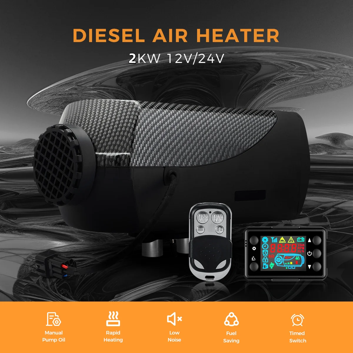 Sunster A2013S Diesel Heater 2KW 12/24V, Traditional Classic Version - Image 3