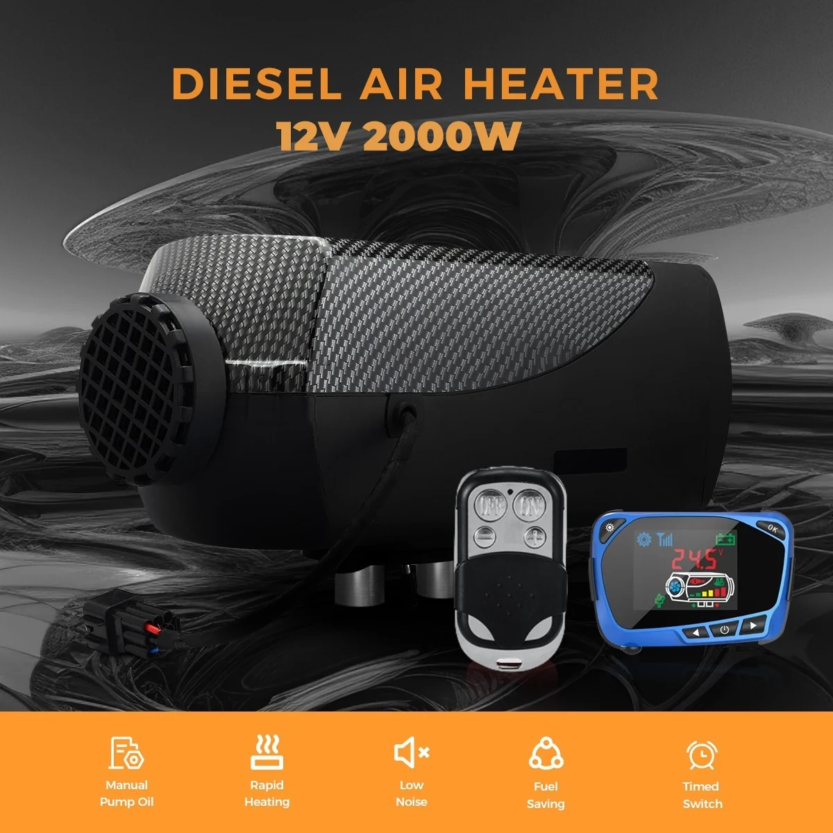 Sunster A2018 Diesel Heater 2KW 12V, Traditional Classic Version - Image 6
