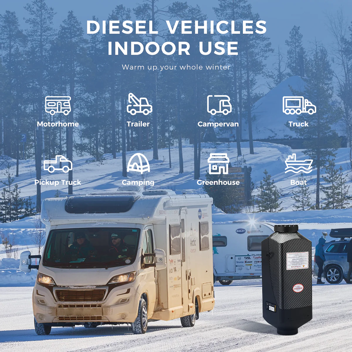 Sunster A2018S Diesel Heater 2KW 12V, Traditional Classic Version - Image 10