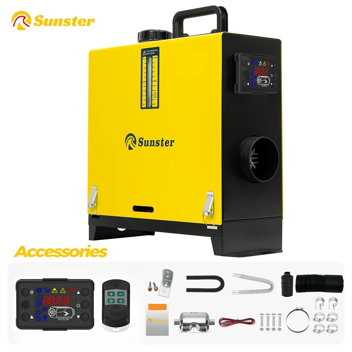 Sunster A2013SL Diesel Heater 8KW 12/24V, All in One Classic Version - Image 2