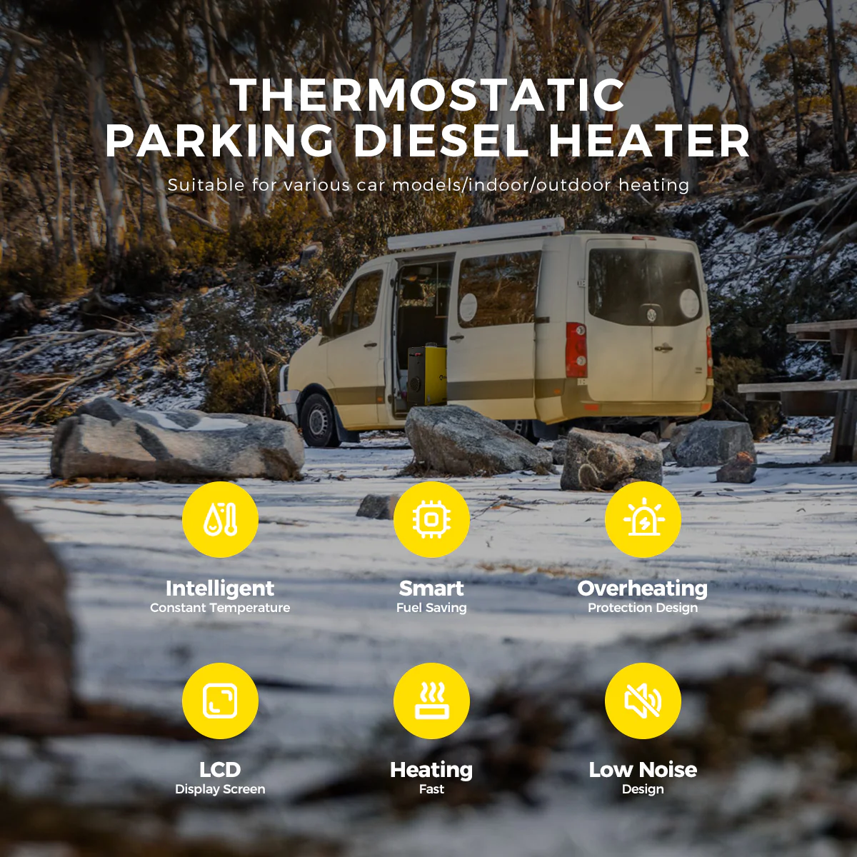 Sunster A2013SL Diesel Heater 8KW 12/24V, All in One Classic Version - Image 3