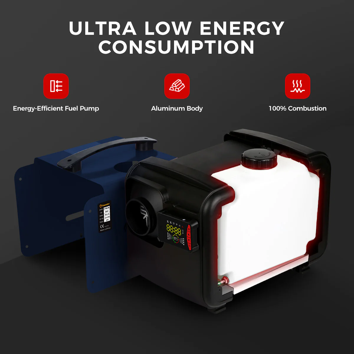 Sunster A2105LH Diesel Heater 8KW 12/24V, All In One Bluetooth Version - Image 7