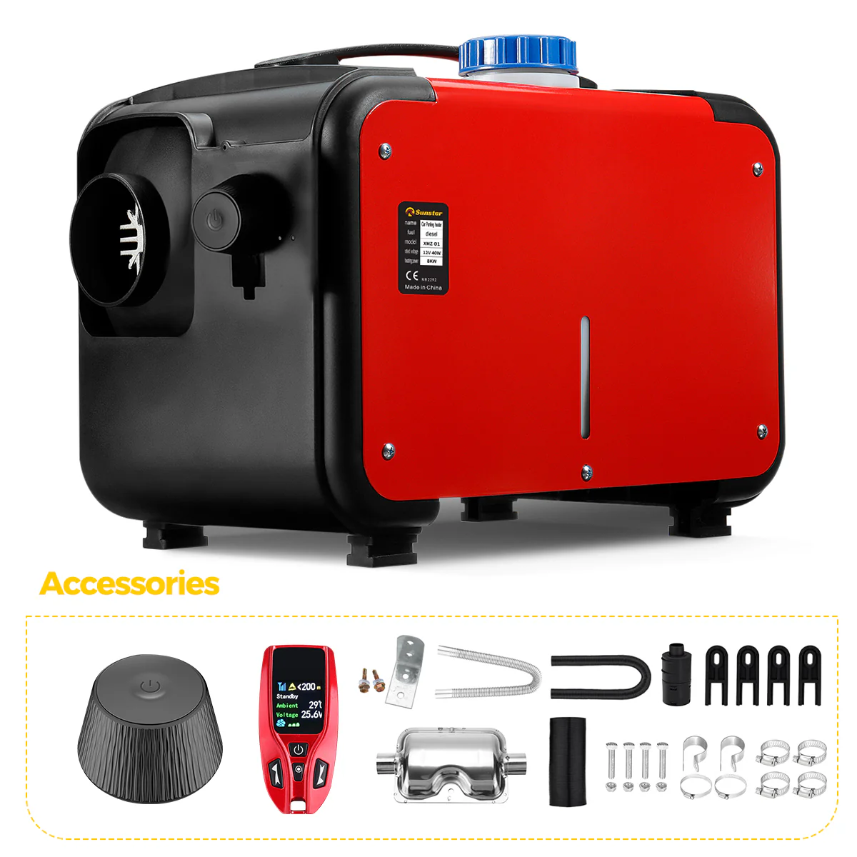 Sunster A2170H Diesel Heater 8KW 12V, All in One Classic Version - Image 2