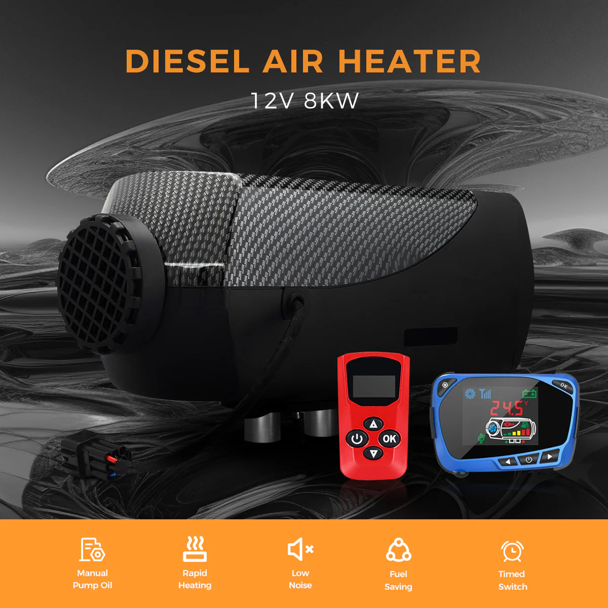 Sunster A2018S Diesel Heater 8KW 12V, Traditional Classic Version - Image 6