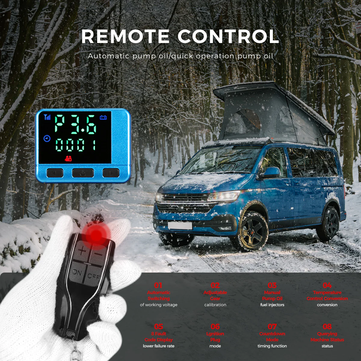 Sunster A2019V  Diesel Heater 8KW 12V, All in One Classic Version - Image 6