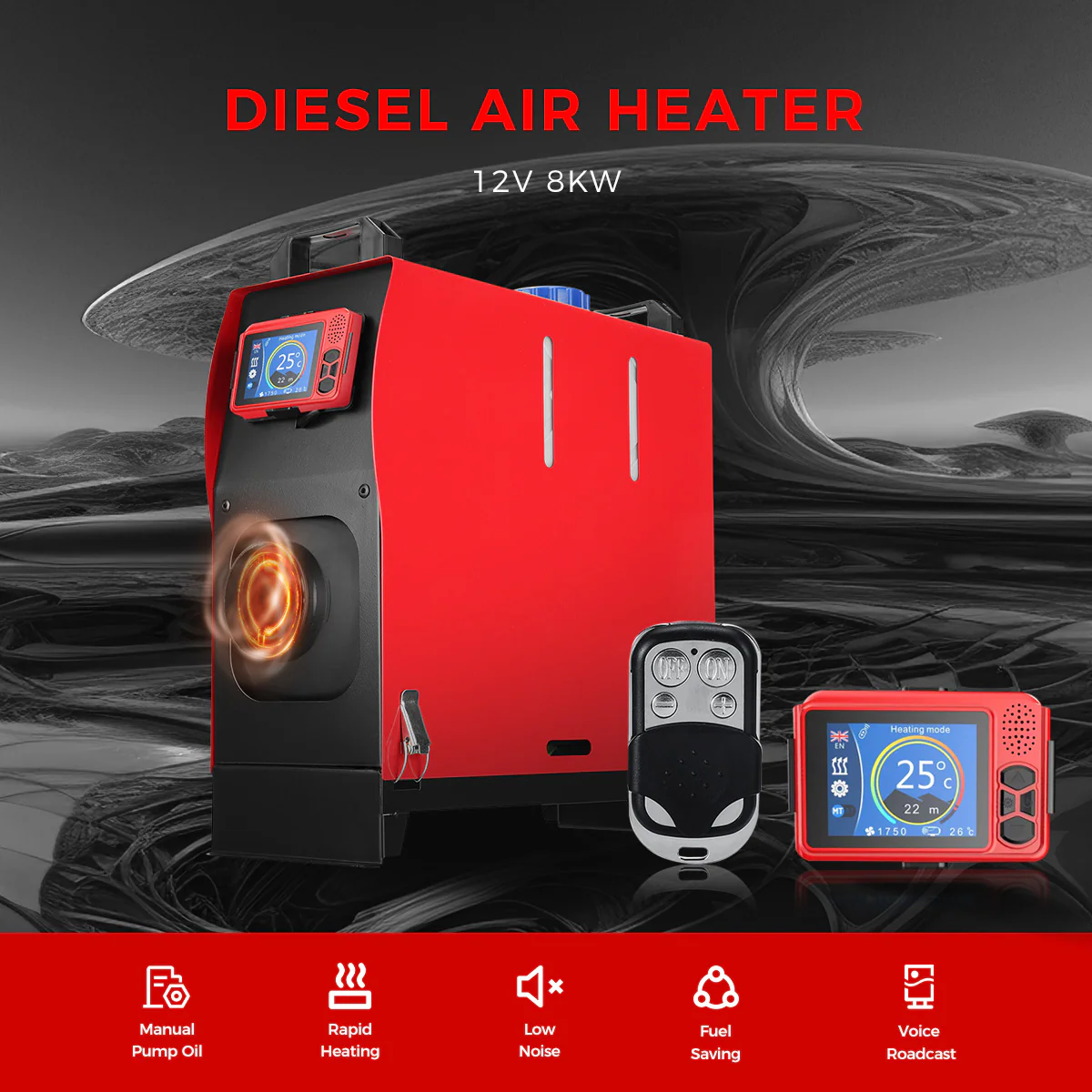Sunster A2171V Diesel Heater 8KW 12V, All in One Classic Version - Image 10