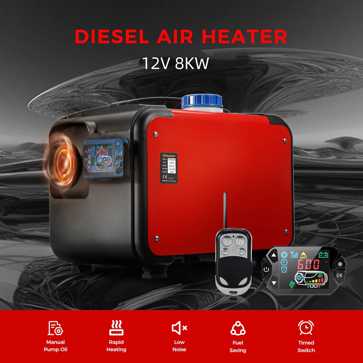 Sunster A2174H Diesel Heater 8KW 12V, All in One Classic Version - Image 10