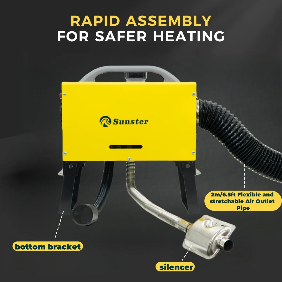 Sunster A2446 Diesel Heater 8KW 12/24V 110-240V, All in One GSM LET-4G/5G Version - Image 12