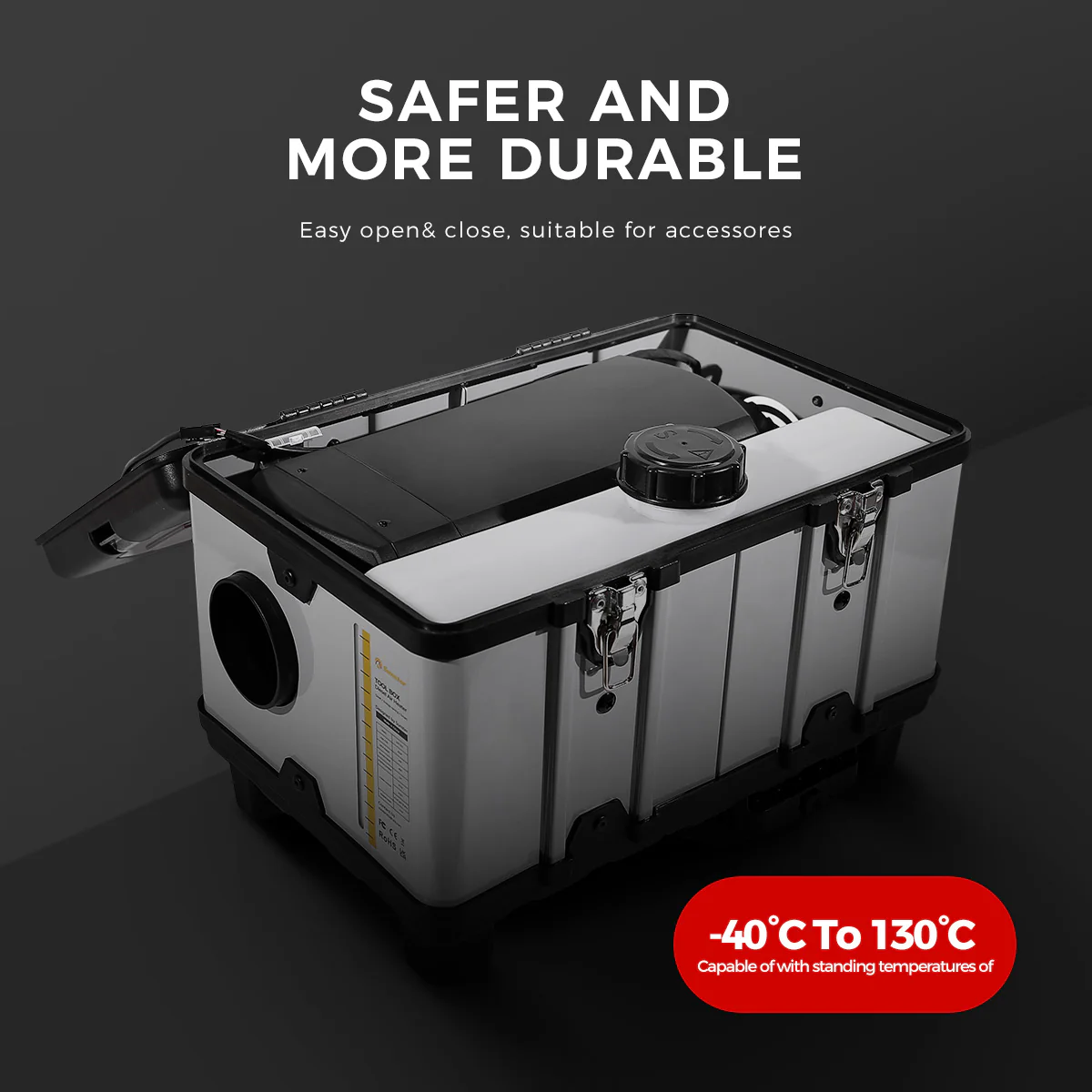 Sunster TB10 Diesel Heater 8KW 12/24V 110-240V, ToolBox WIFI Bluetooth Upgrade Version - Image 16